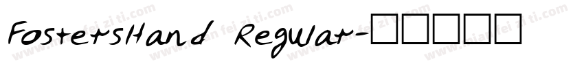 FostersHand Regular字体转换